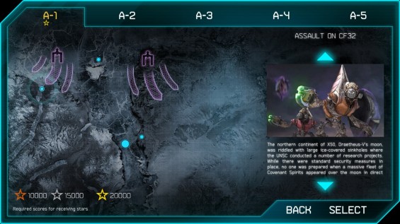 Halo Spartan Assault - Mission Select