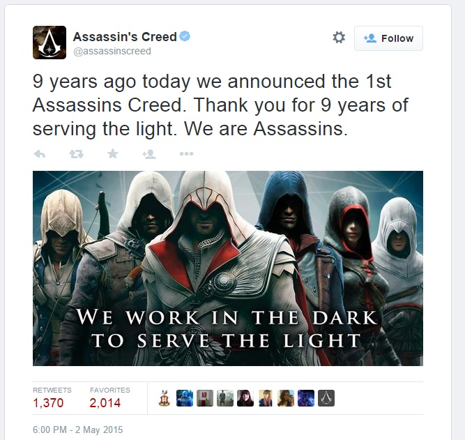 assassin's creed 9 years