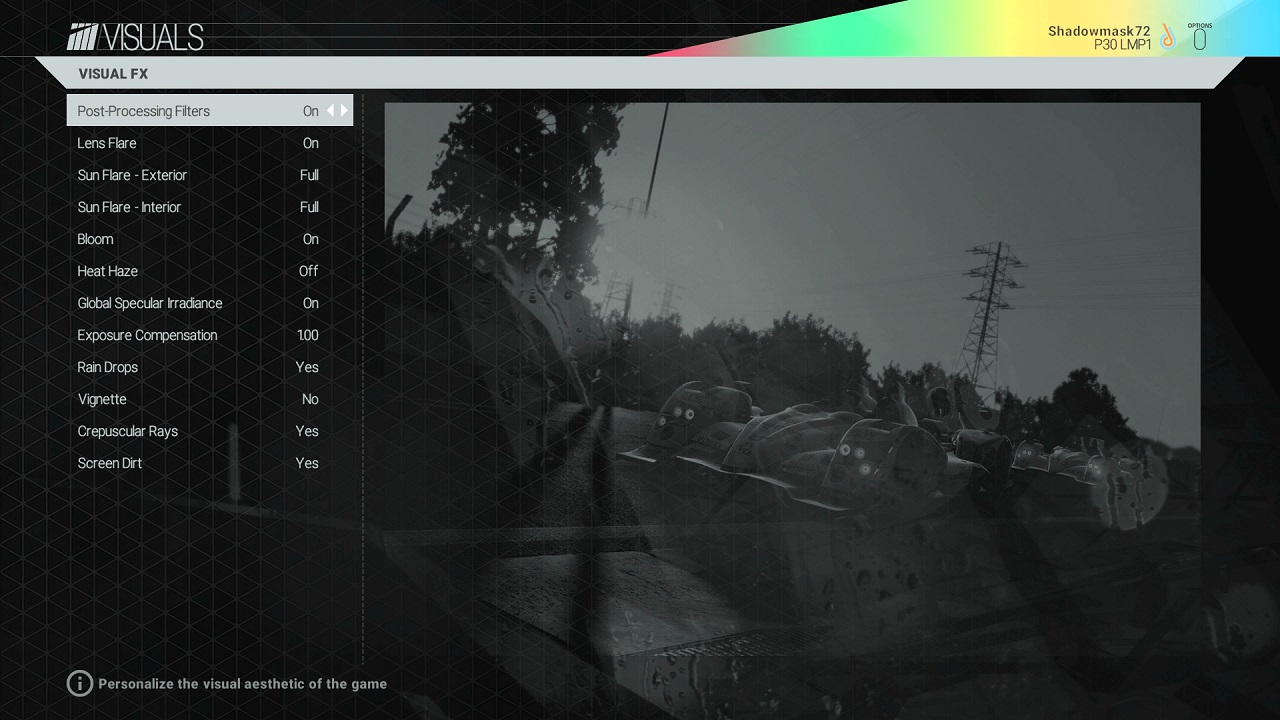 project cars console graphics settings